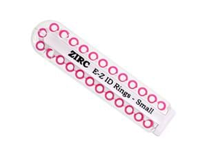 Zirc EZ-ID Markierungsringe, klein (Ø 3 mm) - Nachfüllpackung Neon pink, Packung 25 Stück