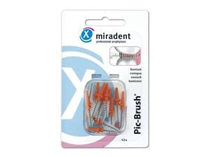 Pic-Brush® Ersatzbürsten - Nachfüllpackung Orange - konisch, Ø 2,5 - 5 mm, Packung 12 Stück