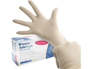 Medicom® SafeTouch® Rejuvenate Latex Handschuhe Größe M, Packung 100 Stück