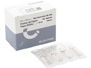 MicroMega One Curve™ mini Papierspitzen Konizität 04, ISO 035, Packung 144 Stück