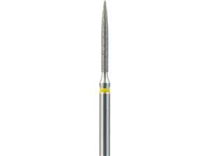 FG-Diamant Ultimate R-D, Flamme, Form 863 ISO 012, extra fein (gelb), Kopflänge 10 mm, Packung 5 Stück