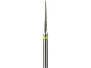 FG-Diamant Ultimate R-D, Konisch-Spitz, Form 859 ISO 010, extra fein (gelb), Kopflänge 10 mm, Packung 5 Stück