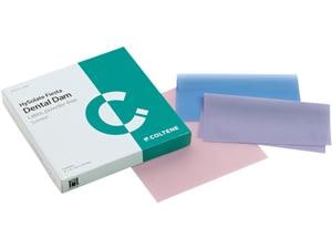 HySolate Fiesta Latex Dental Dam, sortiert, Format 127 x 127 mm Dünn, Packung 52 Blätter