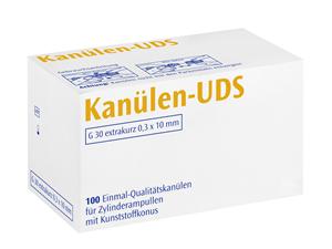 Kanülen-UDS Gelb - 30G, Ø 0,3 x 10 mm, x-kurz, Packung 100 Stück