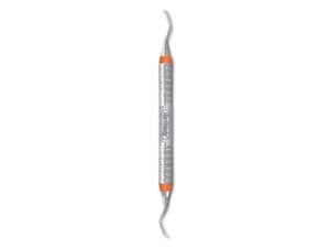 Mini-Five Gracey-Kürette, Griff 7 Satin Steel Colours Figur 15/16, orange