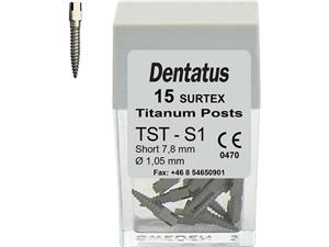 Classic Surtex Wurzelstifte Titan - Nachfüllpackung TST-S1, Länge 7,80 mm, Ø 1,05 mm, Packung 15 Stück