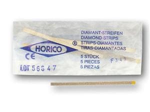 Diamant-Separierstreifen, einseitig diamantiert, 65 mm Ultra-fein (weiß), Breite 2 mm, Stärke 0,07 mm, Packung 5 Stück