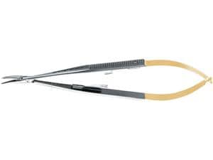 Mikrochirurgischer Nadelhalter, Perma Sharp - Castroviejo Gebogen, Länge 14 cm (NH5021M)