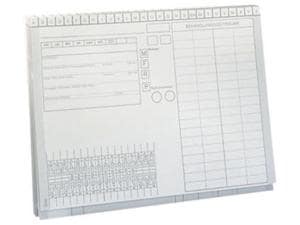Kartei-Faltmappe A5/F10 Weiß, Packung 100 Stück