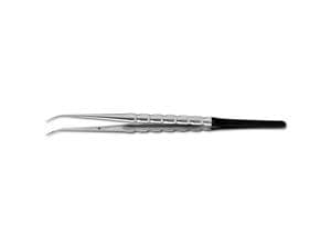 Mikrochirurgische Pinzette - Atraumatische Verzahnung Figur SinusLine, gebogen, Länge 18 cm (TPSLCOCMN)