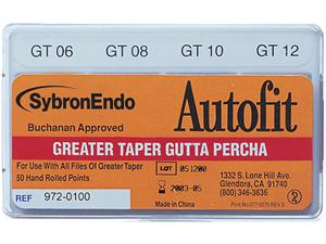 Autofit Greater Taper Guttaperchaspitzen Sortiert .06 - .12, Packung 50 Stück