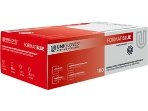 Unigloves® Format Nitrilhandschuhe blau Größe S, Packung 10 x 100 Stück