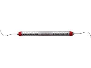 Scaler, Griff 7 Satin Steel Colours Diamondtec Feilen, bukkal/lingual, rot