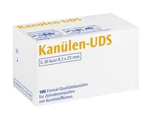 Kanülen-UDS Gelb - 30G, Ø 0,3 x 25 mm, kurz, Packung 100 Stück