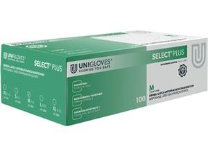 Unigloves® Select Plus Latexhandschuhe puderfrei Größe M, Packung 10 x 100 Stück