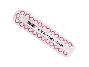 Zirc EZ-ID Markierungsringe, groß (Ø 6 mm) - Nachfüllpackung Neon pink, Packung 25 Stück