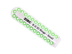 Zirc EZ-ID Markierungsringe, klein (Ø 3 mm) - Nachfüllpackung Neon grün, Packung 25 Stück