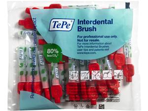 TePe Interdentalbürsten - Multipack Rot - xx-fein, Ø 0,5 mm, Packung 25 Stück