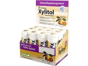 Xylitol Chewing Gum - Display Frucht, Packung 12 Stück