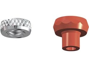 CEKA-Retentionsteile M2 - RE 0085, Packung 2 Stück mit Dublierhilfsteil rot