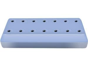 Magnetische 14-Loch-Bohrerständer, eckig Babyblau