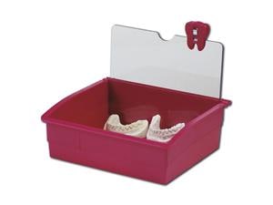 Dentalarbeitsschale 210 mit Platte und Zahnclip Pink