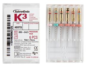K3 Nickel-Titan Feilen, Procedure Pack Taper 04, Länge 21 mm, Packung 6 Stück