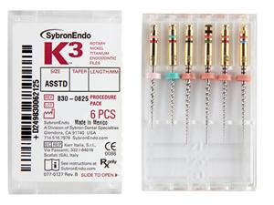 K3 Nickel-Titan Feilen, Procedure Pack Taper 06, Länge 25 mm, Packung 6 Stück