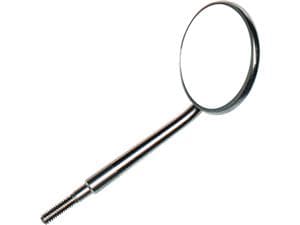 Zirc Crystal HD Edelstahl-Mundspiegelansatz, USA-Gewinde Größe 5, Ø 24 mm, Packung 12 Stück