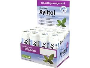 Xylitol Chewing Gum - Display Pfefferminze, Packung 12 Stück