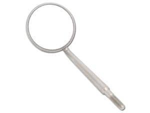Zirc Crystal HD Edelstahl-Mundspiegelansatz, EU-Gewinde Größe 5, Ø 24 mm, Packung 12 Stück