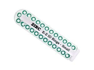 Zirc EZ-ID Markierungsringe, klein (Ø 3 mm) - Nachfüllpackung Türkis, Packung 25 Stück
