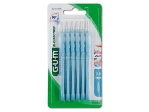 GUM® Bi-Direction Blau, Kerze, Ø 0,9 mm, Packung 6 Stück
