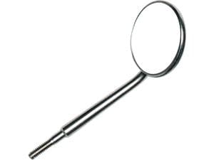 Zirc Crystal HD Edelstahl-Mundspiegelansatz, USA-Gewinde Größe 4, Ø 22 mm, Packung 12 Stück