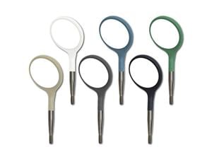 Zirc Crystal HD Mundspiegelansätze, einseitig - Sortiment Größe 4, pastellfarben, Packung 12 Stück