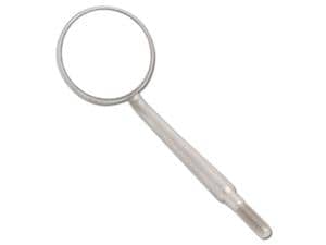 Zirc Crystal HD Edelstahl-Mundspiegelansatz, EU-Gewinde Größe 3, Ø 20 mm, Packung 12 Stück