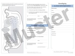Einwilligung zu einer Zahnimplantation Packung 50 Stück