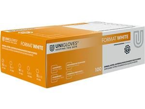 Unigloves® Format Nitrilhandschuhe weiß Größe XS, Packung 100 Stück