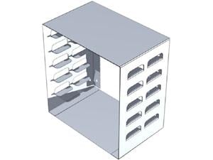 Aluminium Regal für 6 Trays (28 x 18 cm) Silber (ohne Trays)