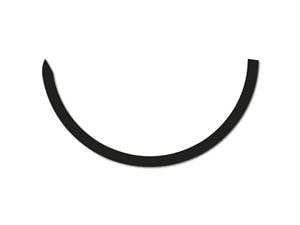 Federöhrnadel - HSF 1/2 kreisförmig, schneidender Nadelkörper, feine Nadel HSF 17 4D, Packung 48 Stück
