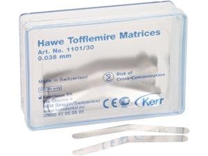 Hawe Tofflemire Matrizen Nr. 1101, Stärke 0,038 mm, Packung 30 Stück