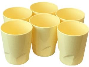 Mundspülbecher Color Mehrweg Hellgelb, Packung 6 Stück
