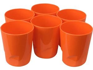 Mundspülbecher Color Mehrweg Orange, Packung 6 Stück