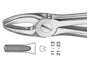 ANATOMICA Zahnzange nach Büchs, Frontzahn- und Eckzahnzange OK Figur 1 (DH701R) - breit