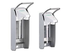 Wandspender plus mit Kunststoffpumpe TLS für 1.000 ml, langer Armhebel (17 cm)