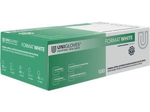 Unigloves® Format Nitrilhandschuhe weiß Größe M, Packung 100 Stück