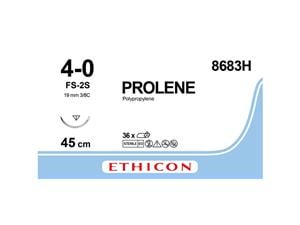 PROLENE Polypropylen blau, monofil - Nadeltyp FS2S USP 4-0, Länge 0,45 m (8683 H), Packung 36 Stück