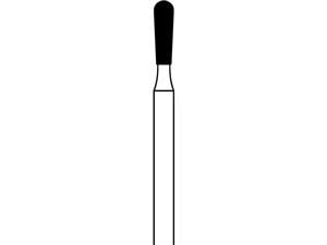 FG-Diamant, Form 239 ISO 016, Körnung extra-grob (schwarz), Kopflänge 5 mm, Packung 5 Stück