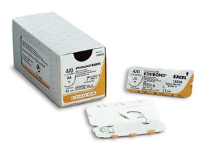 ETHIBOND EXCEL grün, geflochten - Nadeltyp VISI BLACK DA USP 4-0, Länge 0,45 m (18536 G), Packung 12 Stück