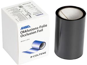 roeko Hanel Okklusionsfolie einseitig (ohne Spender) Breite 80 mm, schwarz, Rolle 25 m